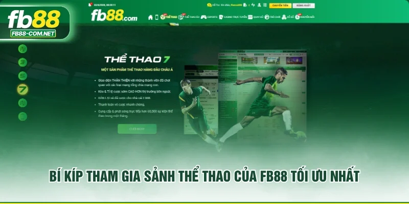Bí kíp tham gia sảnh thể thao của FB88 tối ưu nhất